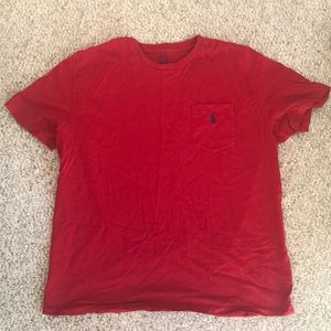 Red polo t shirt
